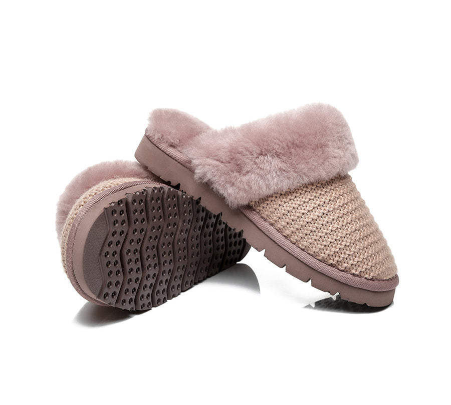 Australian Shepherd UGG Slippers Linden Women Sheepskin Wool-Slippers-PEROZ Accessories