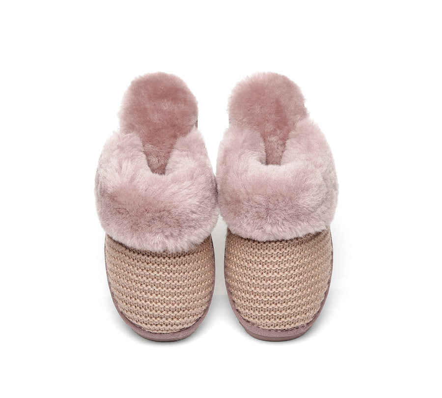 Australian Shepherd UGG Slippers Linden Women Sheepskin Wool-Slippers-PEROZ Accessories