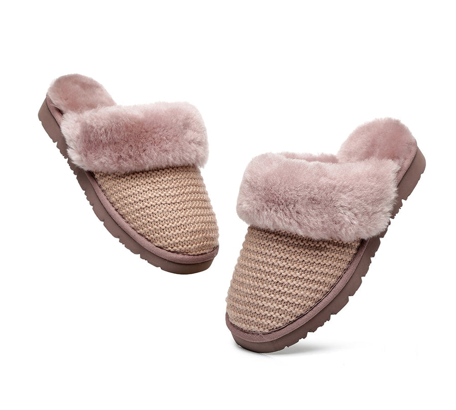 Australian Shepherd UGG Slippers Linden Women Sheepskin Wool-Slippers-PEROZ Accessories