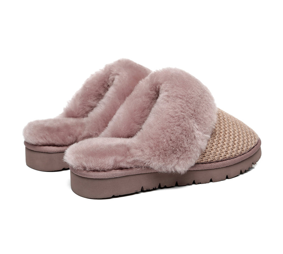 Australian Shepherd UGG Slippers Linden Women Sheepskin Wool-Slippers-PEROZ Accessories