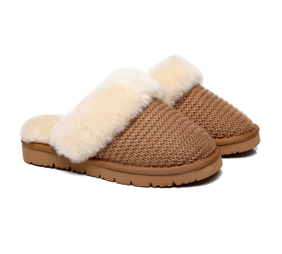 Australian Shepherd UGG Slippers Linden Women Sheepskin Wool-Slippers-PEROZ Accessories