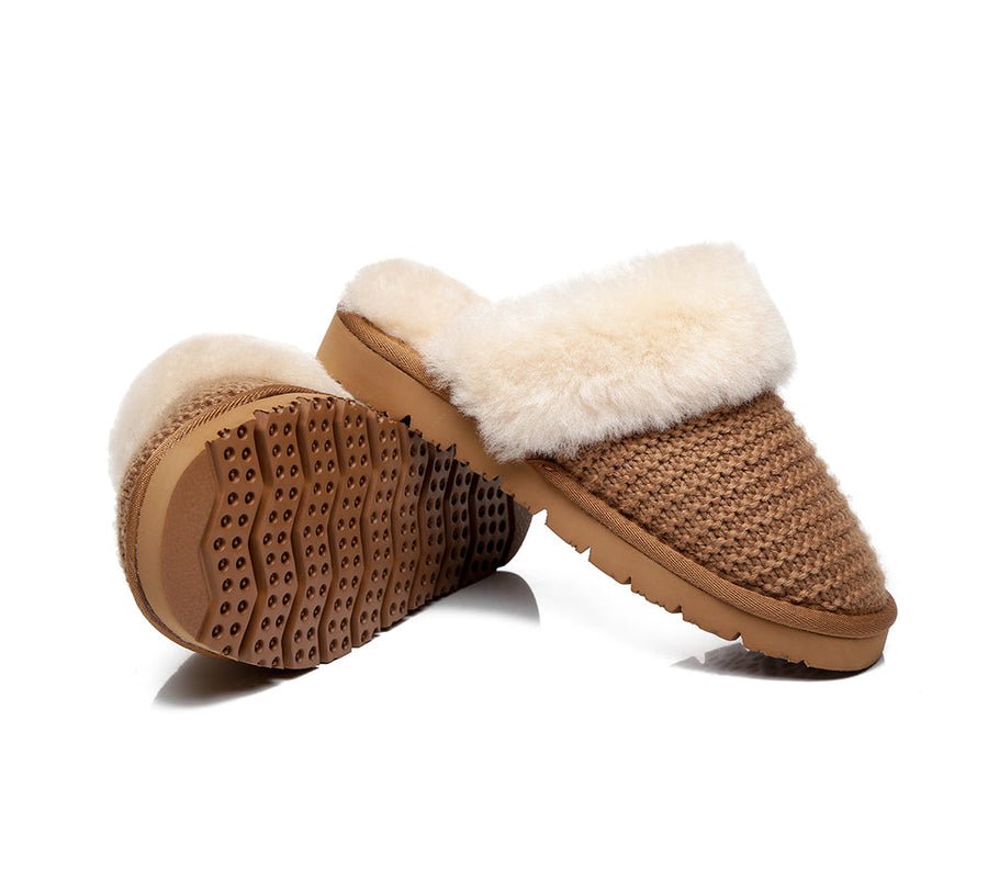 Australian Shepherd UGG Slippers Linden Women Sheepskin Wool-Slippers-PEROZ Accessories