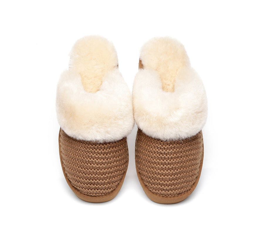 Australian Shepherd UGG Slippers Linden Women Sheepskin Wool-Slippers-PEROZ Accessories