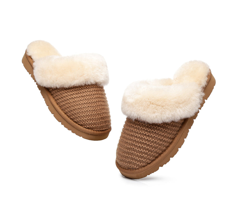 Australian Shepherd UGG Slippers Linden Women Sheepskin Wool-Slippers-PEROZ Accessories