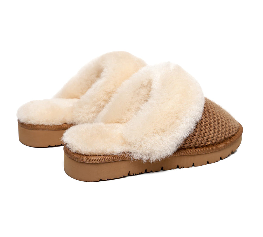 Australian Shepherd UGG Slippers Linden Women Sheepskin Wool-Slippers-PEROZ Accessories