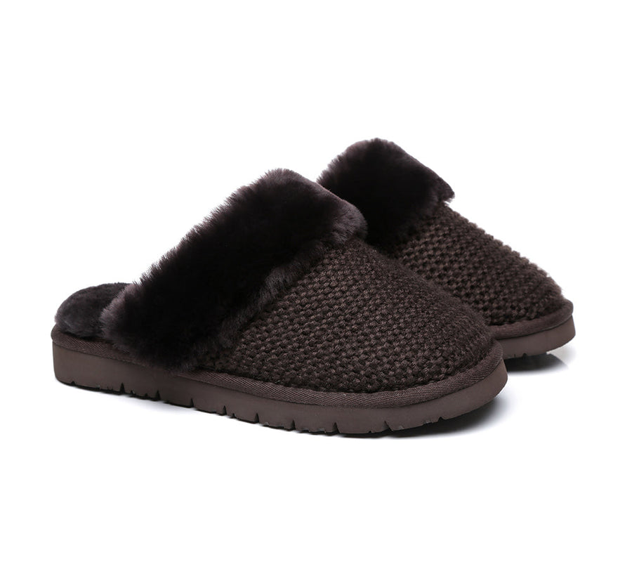 Australian Shepherd UGG Slippers Linden Women Sheepskin Wool-Slippers-PEROZ Accessories