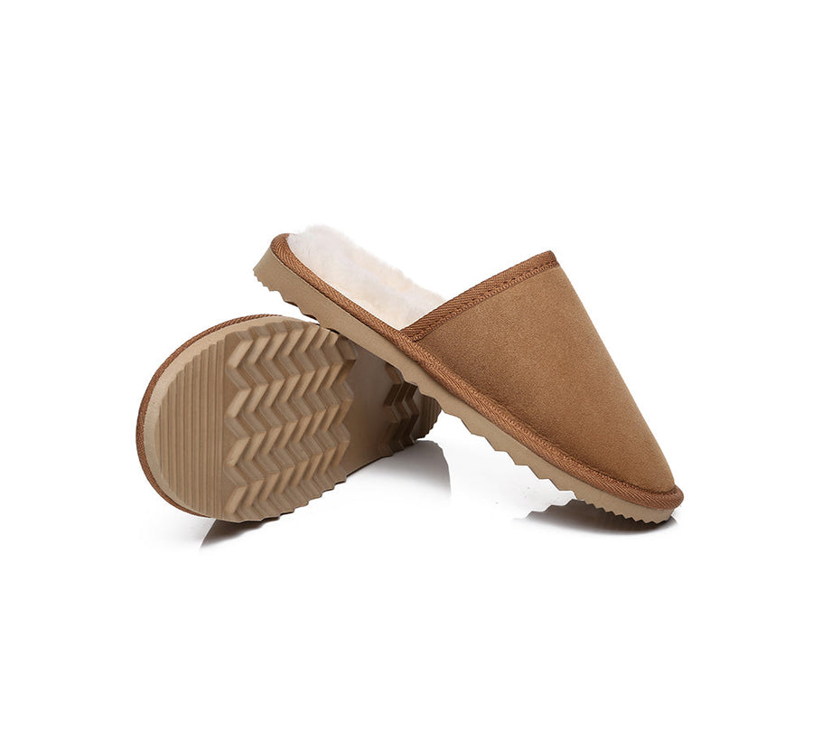 Australian Shepherd UGG Men Scuff Australian Made DoubleFace Sheepskin Water Resistant Slipper-Slippers-PEROZ Accessories