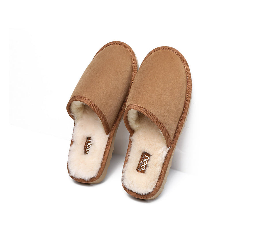 Australian Shepherd UGG Men Scuff Australian Made DoubleFace Sheepskin Water Resistant Slipper-Slippers-PEROZ Accessories