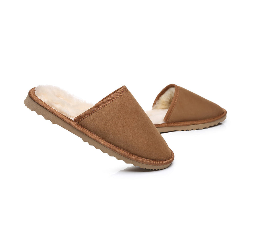 Australian Shepherd UGG Men Scuff Australian Made DoubleFace Sheepskin Water Resistant Slipper-Slippers-PEROZ Accessories