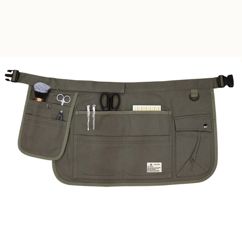 Anyhouz Gardening Apron Army Green Half Waist Canvas Multi Pocket Adjustable Industrial Tools Overalls For Men and Women-Aprons-PEROZ Accessories