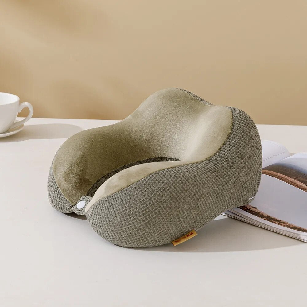 Anypack Neck Pillow Army Green Memory Foam Slow Rebound Comfortable Sleep Headrest-Neck Pillow-PEROZ Accessories