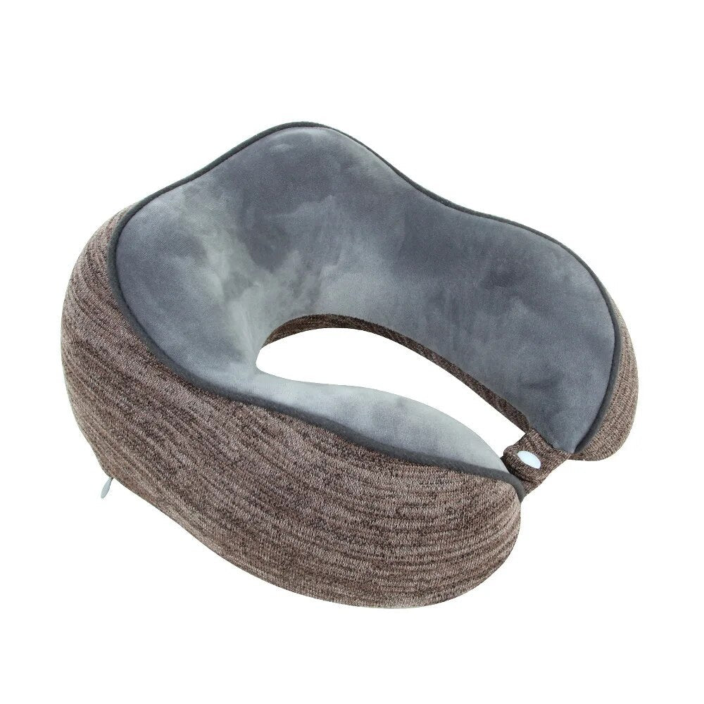 Anypack Neck Pillow Brown Cervical Spine U-Shaped Comfortable Sleep Headrest-Neck Pillow-PEROZ Accessories