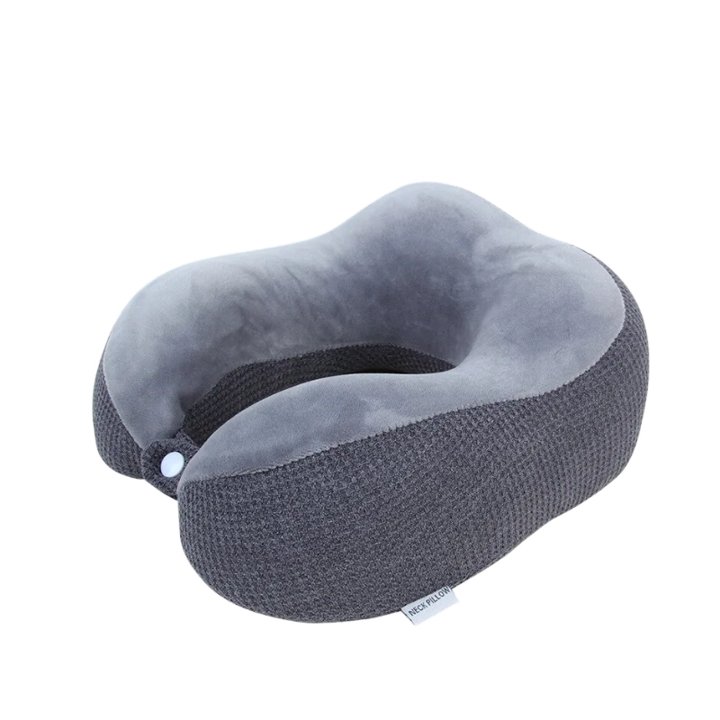 Anypack Neck Pillow Dark Gray Memory Foam Slow Rebound Comfortable Sleep Headrest-Neck Pillow-PEROZ Accessories