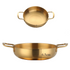 Anygleam Stock Pot 2pcs Gold-S-L Stainless Steel HotPot Without Lid Single-Layer Cooking Soup Noodle Sea Food Home Kitchen Restaurant Tools-Pots-PEROZ Accessories
