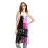 Anyhouz Salon Barber Black and Pink Apron 3 Pockets Fashion Cross-back Adjustable Waterproof Ideal for Hair Stylist-Aprons-PEROZ Accessories