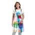 Anyhouz Salon Barber Apron Mix Green Red 3 Pockets Fashion Cross-back Adjustable Waterproof Ideal for Hair Stylist-Aprons-PEROZ Accessories