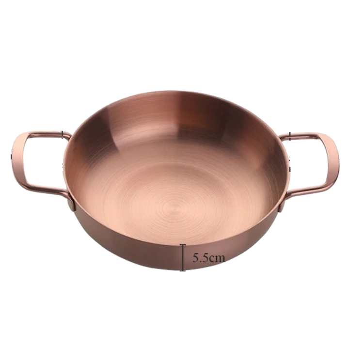 Anygleam Stock Pot 2pcs Rosegold-S-L Stainless Steel HotPot Without Lid Single-Layer Cooking Soup Noodle Sea Food Home Kitchen Restaurant Tools-Pots-PEROZ Accessories