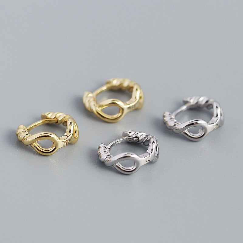 Anyco Hoop Earrings Unique Twist Hollow Huggies Minimalist Bohemian Hip Hop Gothic For Women Party Jewelry Gold-Earrings-PEROZ Accessories