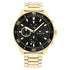 Tommy Hilfiger Ionic Thin Gold Plated 2 Steel Black Dial Men&