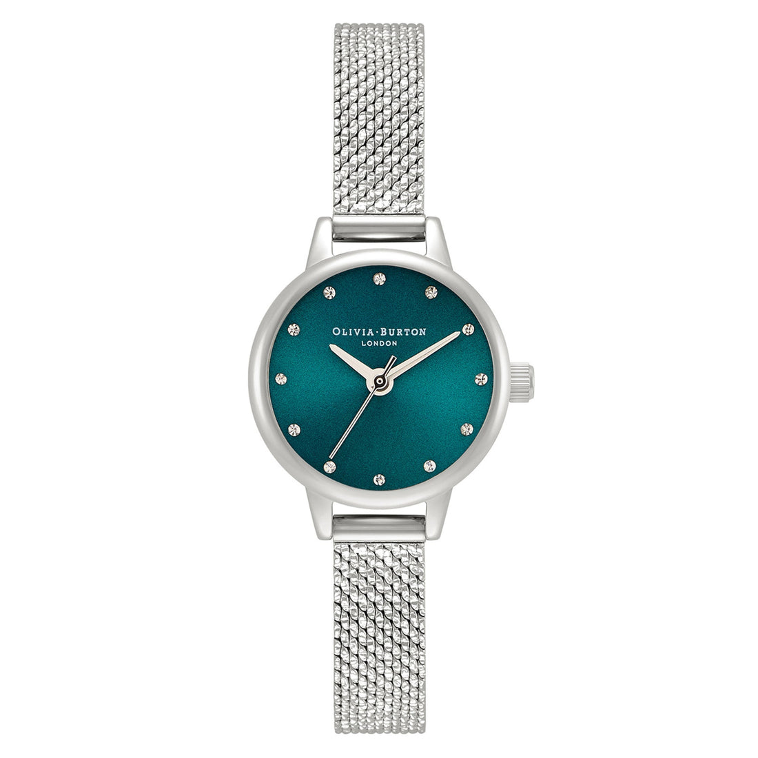 Olivia Burton Stainless Steel Navy Sunray &amp; Stone Dial Ladies Watch - OB16MN13-Quartz Watches-PEROZ Accessories