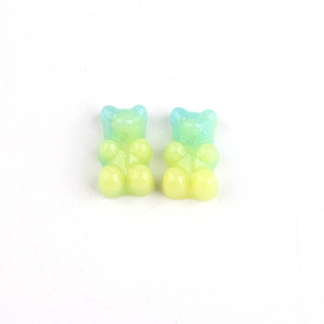 Anykidz 10pcs Blue Yellow Bear Shoe Charm Accessories Jeans Clogs Pendants Designer Ornament Jibbitz for Crocs-Shoe Charms-PEROZ Accessories