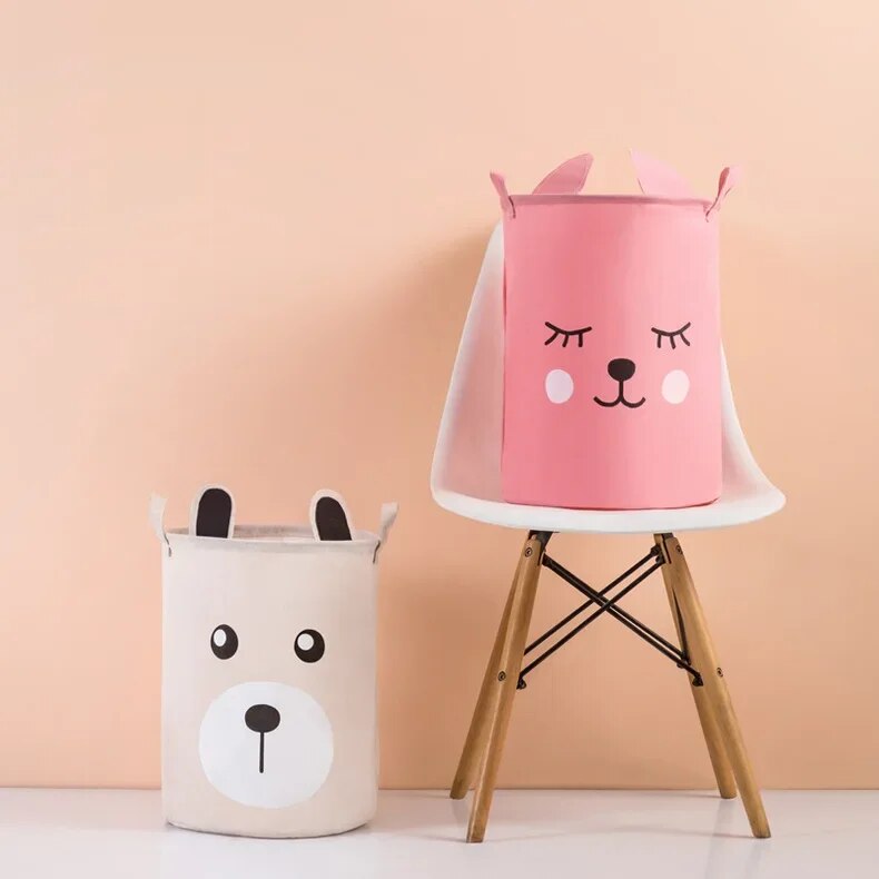 Anyhouz Storage Bag Rabbit Waterproof Folding Clothing Organizer Cartoon Cloth Art Storage Bucket Travel Wardrobe Organizer-Cloth Organizer-PEROZ Accessories