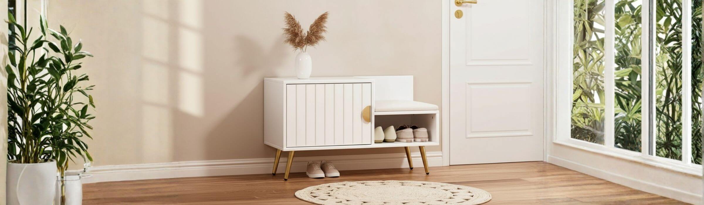 Aa image of an elegant Shoe Racks with Cabinet perfect for a Organised Hallway - Shop online at Peroz Australia