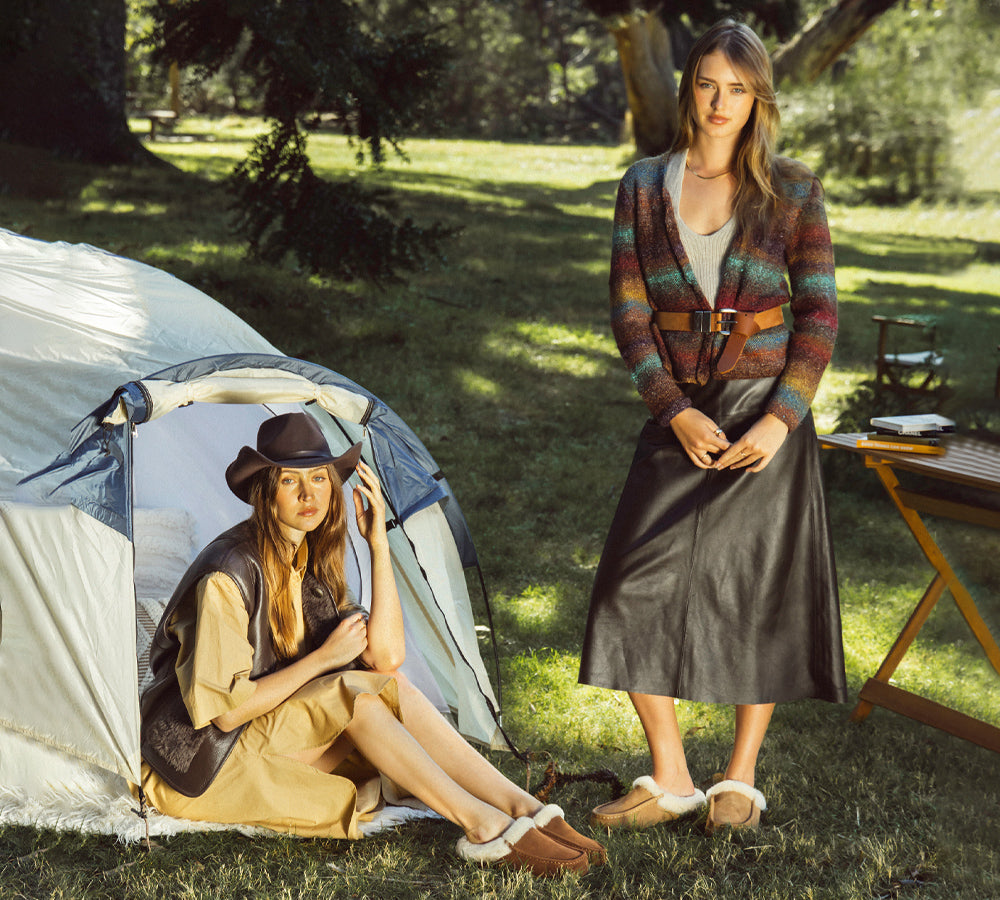 EVERAU  UGG Slippers Sheepskin Wool Ankle Moccasin Creago