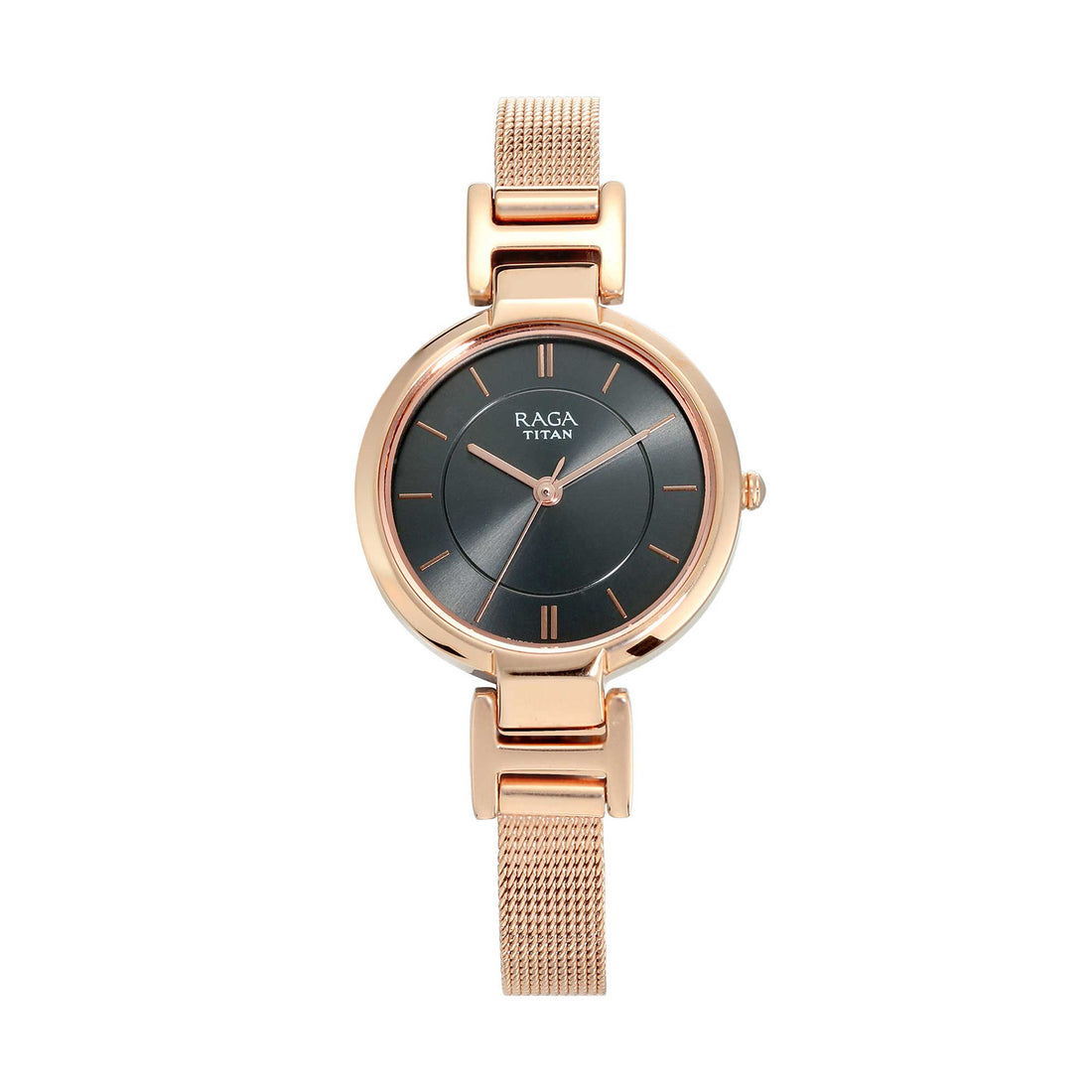 Titan Raga Viva Anthracite Dial Women Watch With Metal Strap-PEROZ Accessories