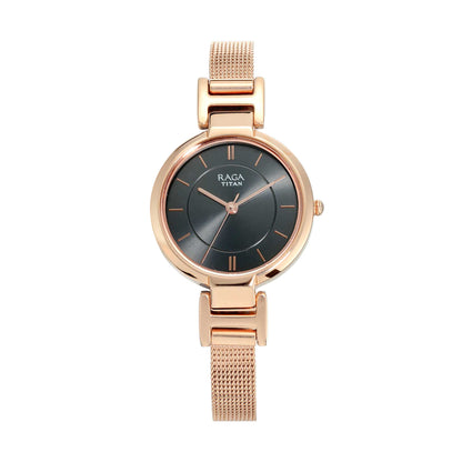 Titan Raga Viva Anthracite Dial Women Watch With Metal Strap-PEROZ Accessories