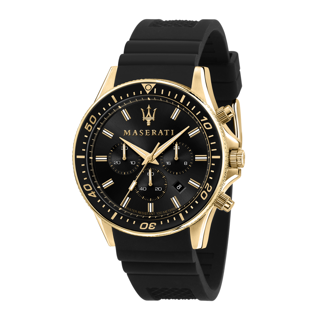 Maserati Sfida 44mm Black Stainless Steel Chronograph Watch-PEROZ Accessories