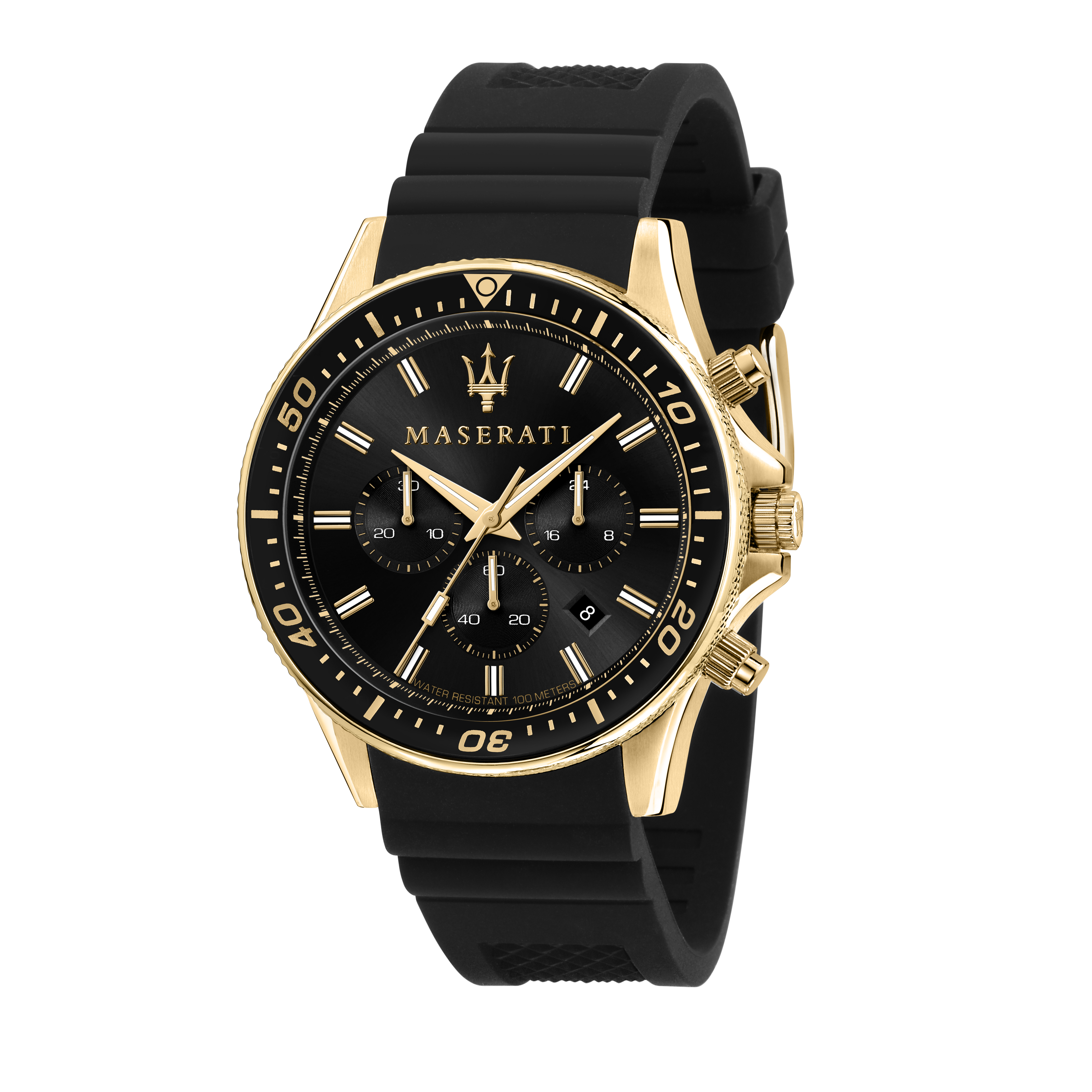 Maserati Sfida 44mm Black Stainless Steel Chronograph Watch-PEROZ Accessories