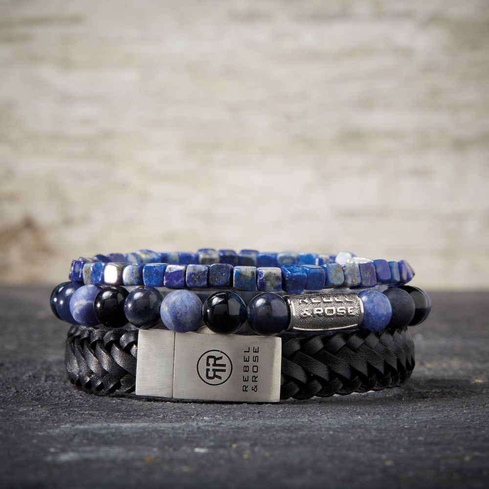 Rebel and Rose Roll The Dices - Lapis Lazuli 4mm Bracelet-PEROZ Accessories