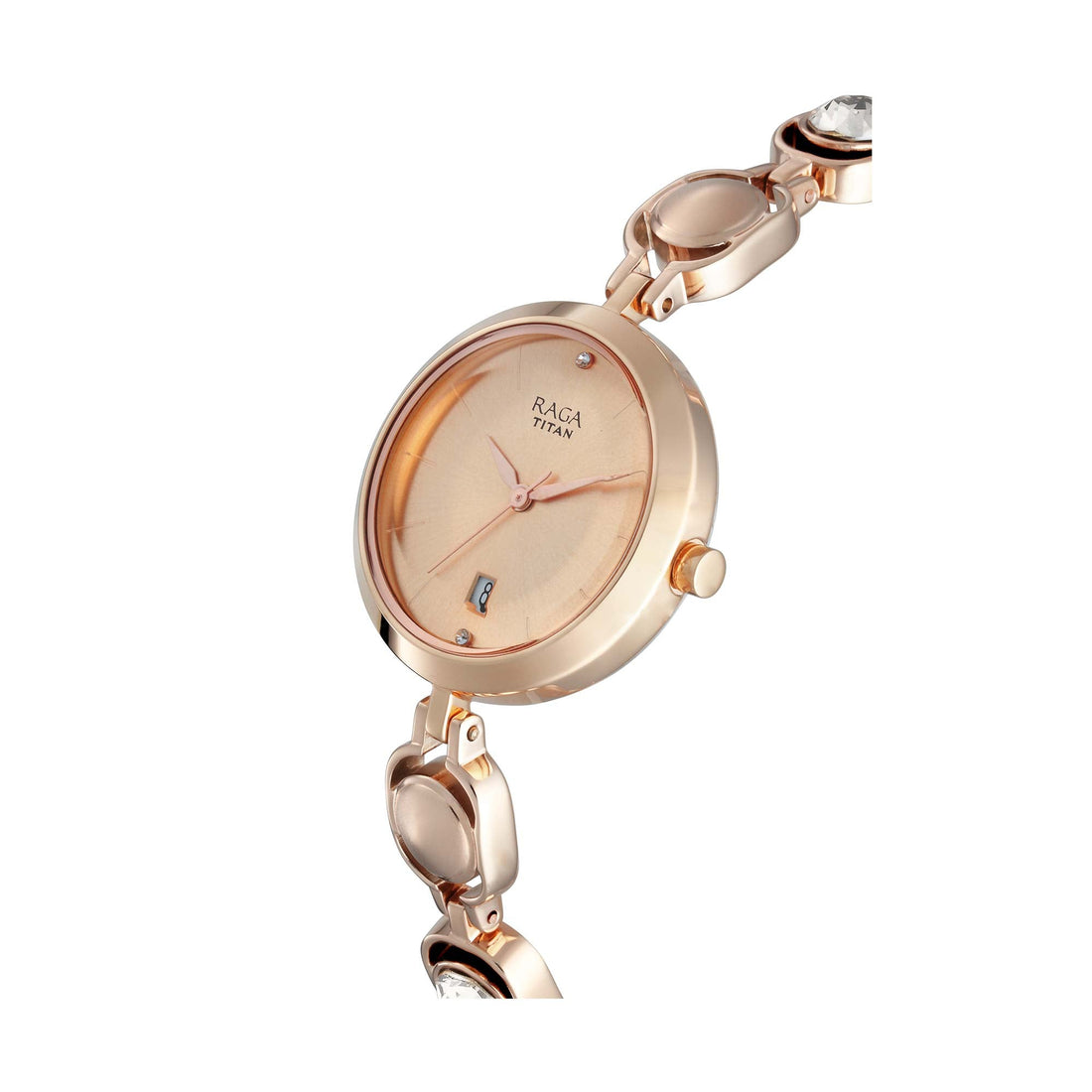 Titan Raga Viva Rose Gold Dial Analogue with Date Metal Strap watch for Women-PEROZ Accessories