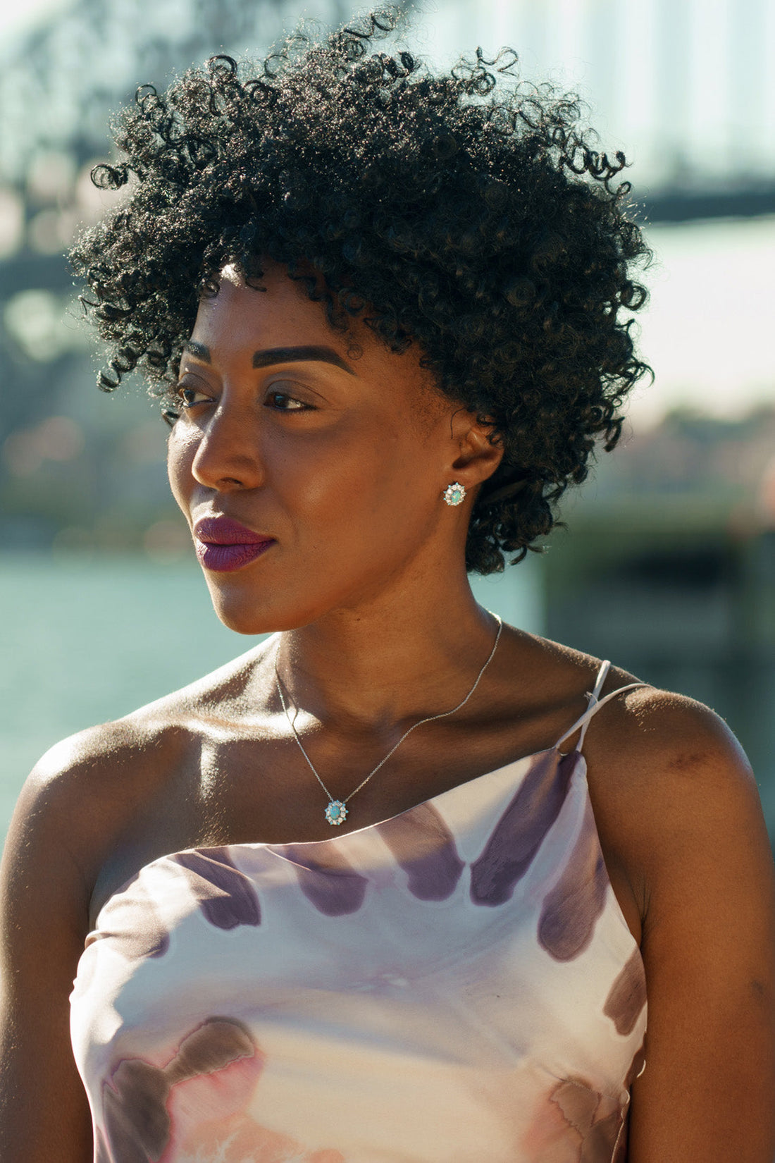 OPAL GLOW BARANGAROO BLUE CREATED OPAL EARRINGS-PEROZ Accessories