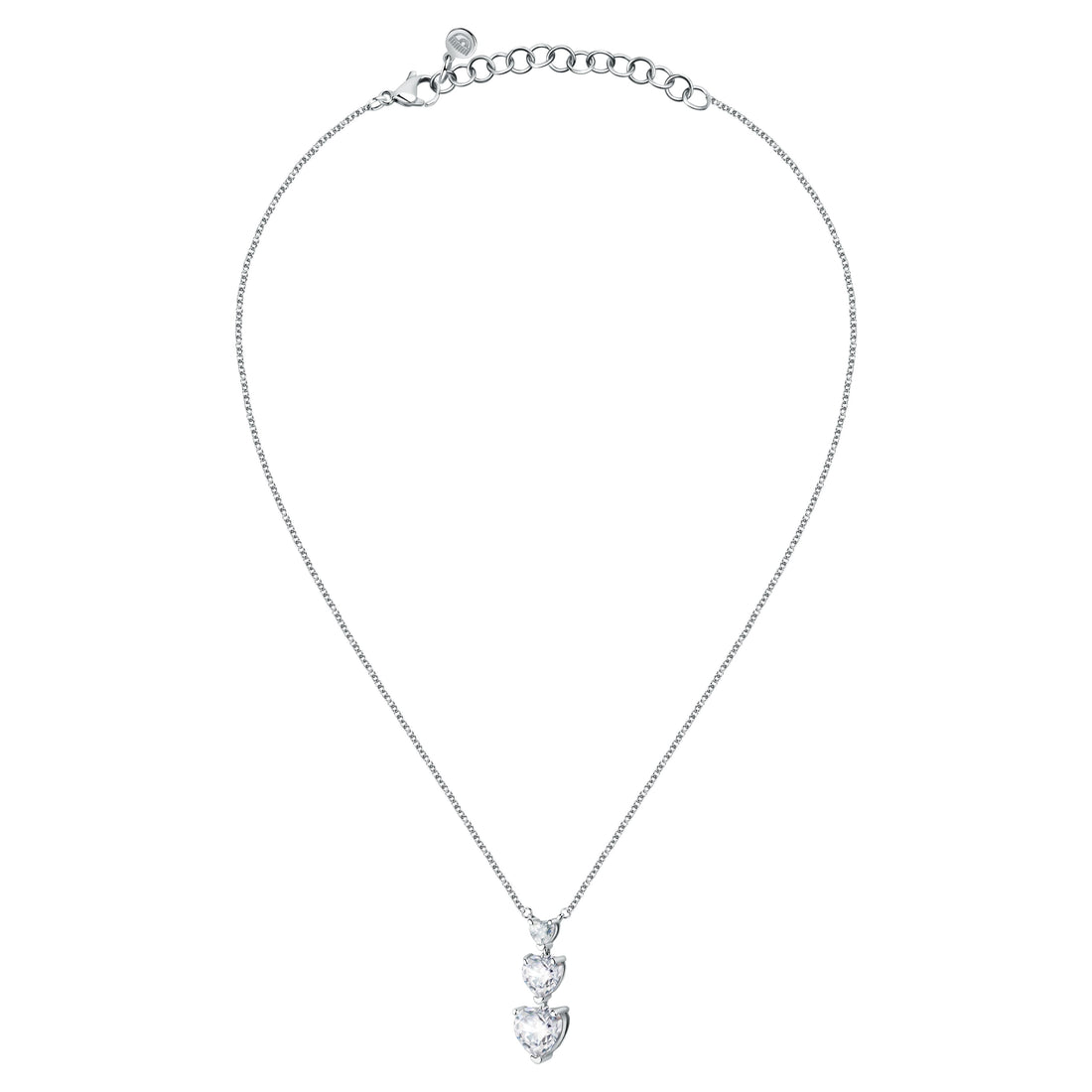 Chiara Ferragni Diamond Heart Silver Pendant-Pendants-PEROZ Accessories