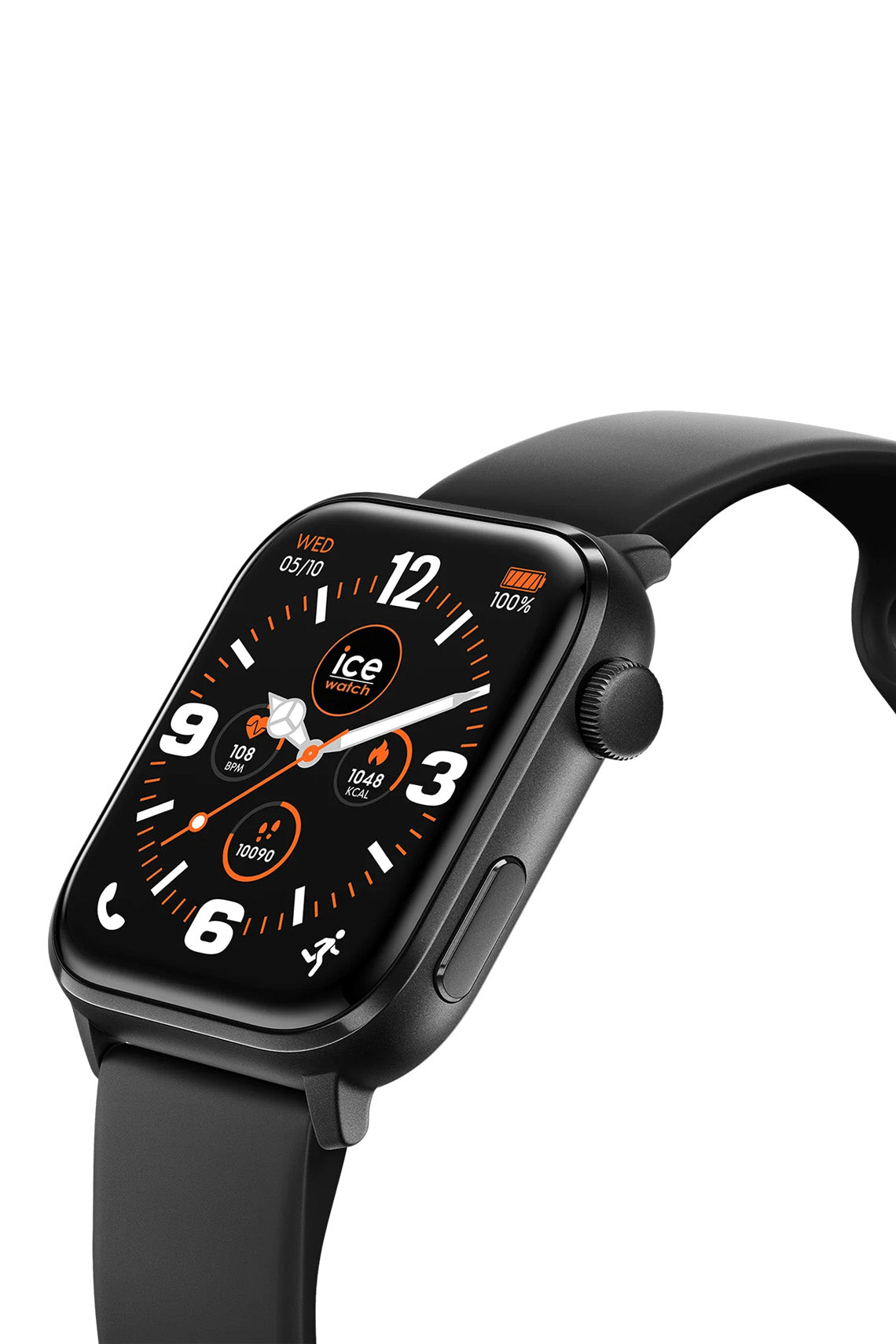 ICE smart 3.0 Rectangular 1.78 Amoled GPS Black Silicone Strap Watch-PEROZ Accessories
