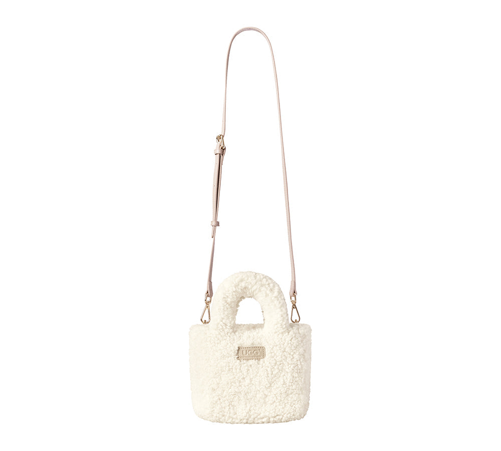 AUSTRALIAN SHEPHERD  Women Hand Over Shoulder Fluffy Boucle Bag