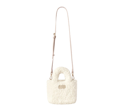 AUSTRALIAN SHEPHERD  Women Hand Over Shoulder Fluffy Boucle Bag