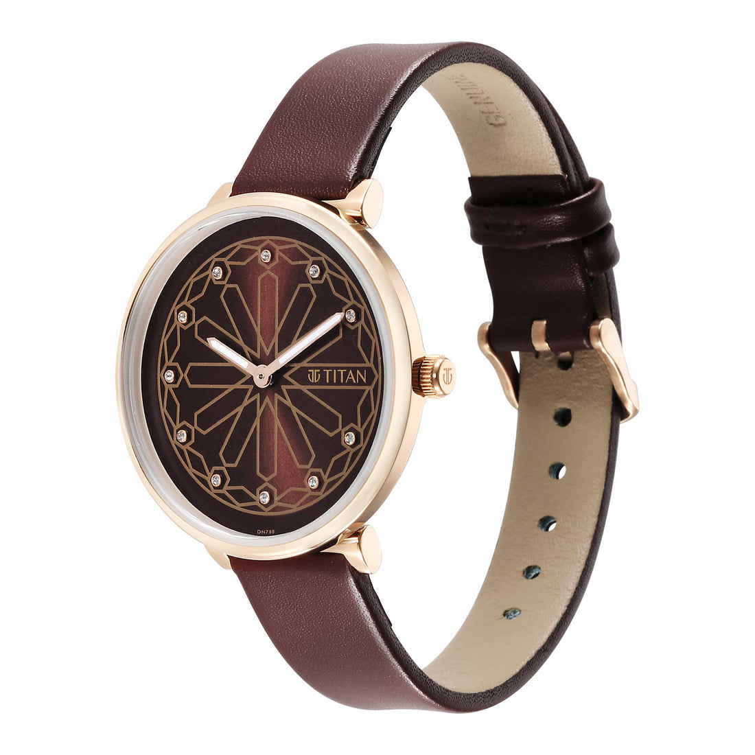 Titan Marhaba Brown Dial Analogue Leather Strap watch for Women-PEROZ Accessories