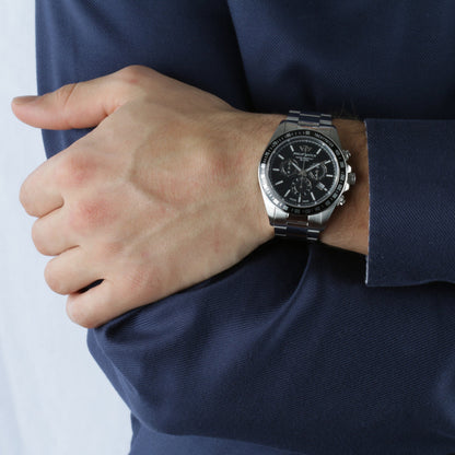 Philip Watch Caribe Black Stainless Steel Bracelet Chronograph-Watches-PEROZ Accessories