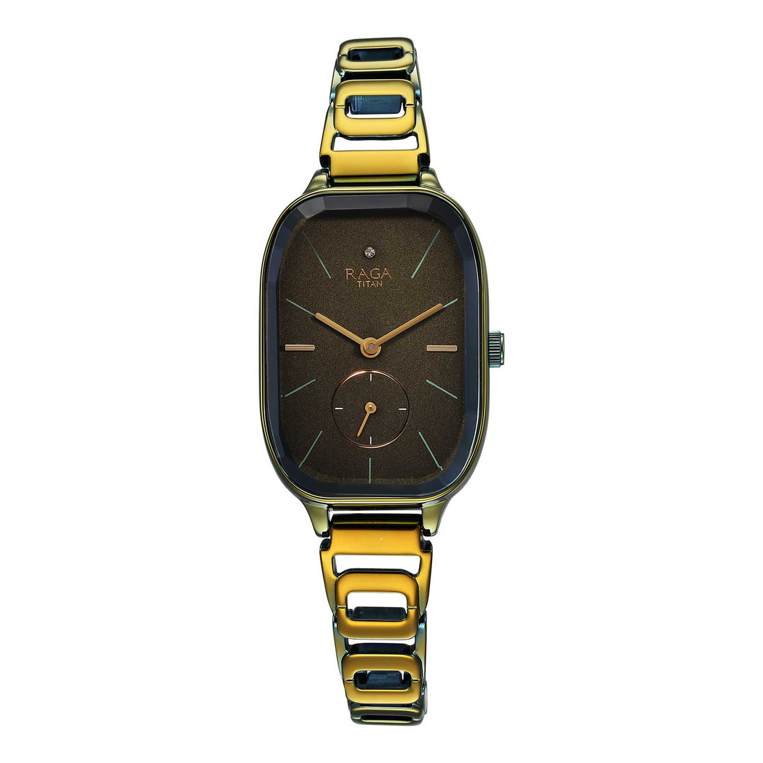 Titan Raga Chic Quartz Analogue Green Dial Green Metal Strap Watch for Women-PEROZ Accessories