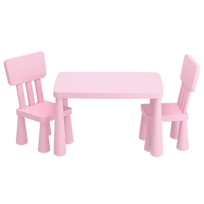 1 Keezi Kids Table and 2 Chairs Set Pink-Baby &amp; Kids > Kid&