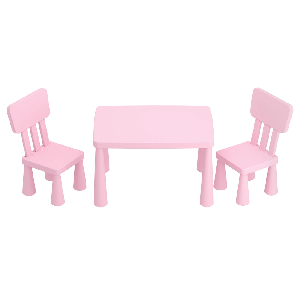 1 Keezi Kids Table and 2 Chairs Set Pink-Baby &amp; Kids > Kid&