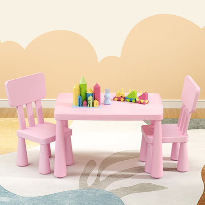 1 Keezi Kids Table and 2 Chairs Set Pink-Baby &amp; Kids > Kid&