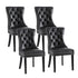 1 Set of 4 Artiss Dining Chairs Black Leather-Furniture > Dining > Kitchen & Dining Chairs-PEROZ Accessories
