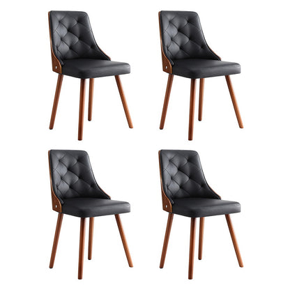 1 Set of 4 Artiss Dining Chairs Black PU-Furniture > Dining > Kitchen &amp; Dining Chairs-PEROZ Accessories