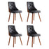 1 Set of 4 Artiss Dining Chairs Black PU-Furniture > Dining > Kitchen & Dining Chairs-PEROZ Accessories