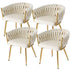 1 Set of 4 Artiss Dining Chairs Velvet Armchair Beige-Furniture > Dining > Kitchen & Dining Chairs-PEROZ Accessories