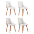 1 Set of 4 Artiss Dining Chairs White PU-Furniture > Dining > Kitchen & Dining Chairs-PEROZ Accessories